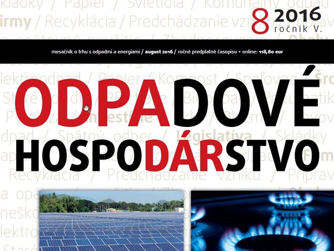 Čo by vám nemalo ujsť. ODPADOVÉ HOSPODÁRSTVO, 2016/08